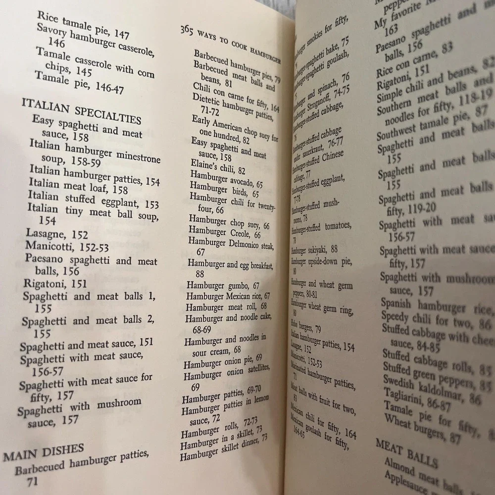 1960 365 Ways to Cook Hamburger‎ Vintage Cookbook